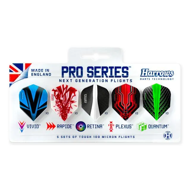 harrows-pro-series-5-flight-pack-pack-de-5-sets-d-ailettes-100-microns image 1