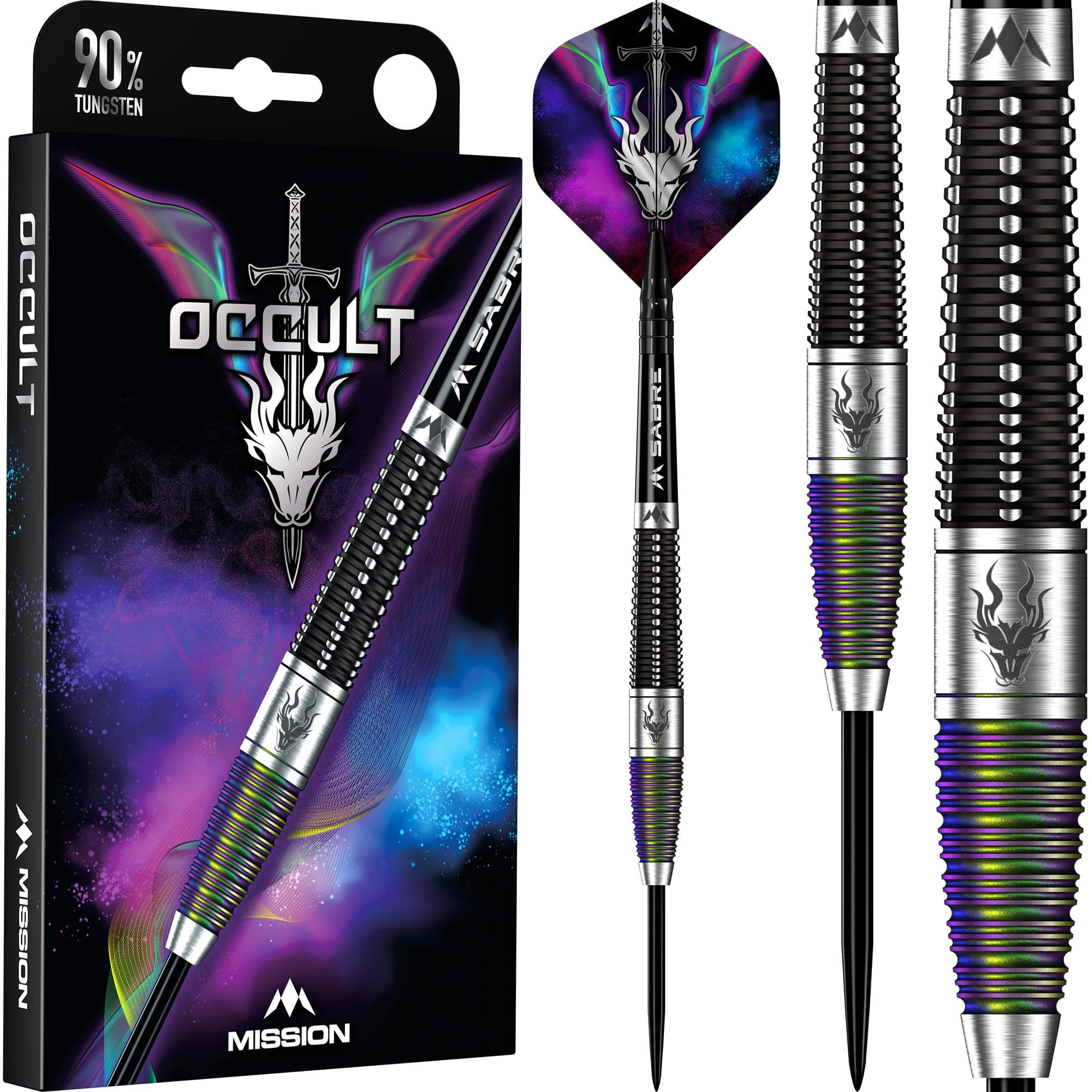 mission-darts-occult-fl-chettes-steel-tip-90-tungst-ne-black-coral-pvd image 3