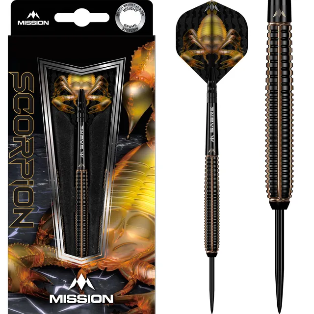 mission-darts-scorpion-fl-chettes-acier-tungst-ne-90-black-gold image 1