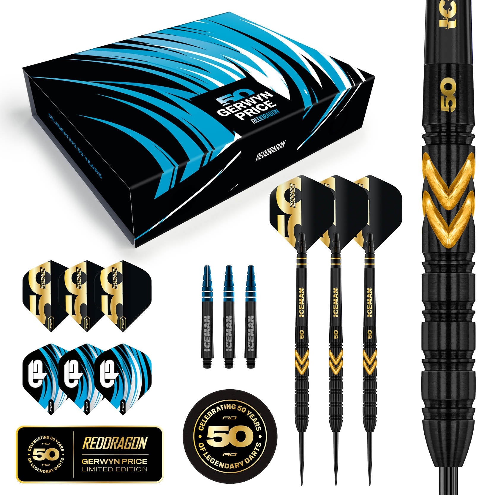red-dragon-darts-gerwyn-price-50-year-player-edition-fl-chettes-90-tungst-ne image 2