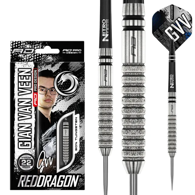red-dragon-darts-gian-van-veen-tour-edition-fl-chettes-90-tungst-ne image 1