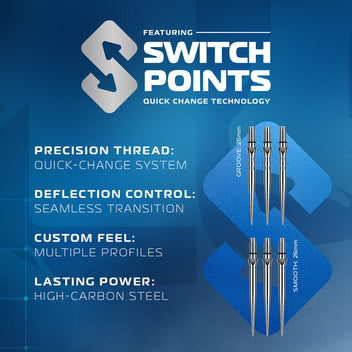 winmau-lunaris-90-fl-chettes-pointe-acier-parallel-switch-point image 4