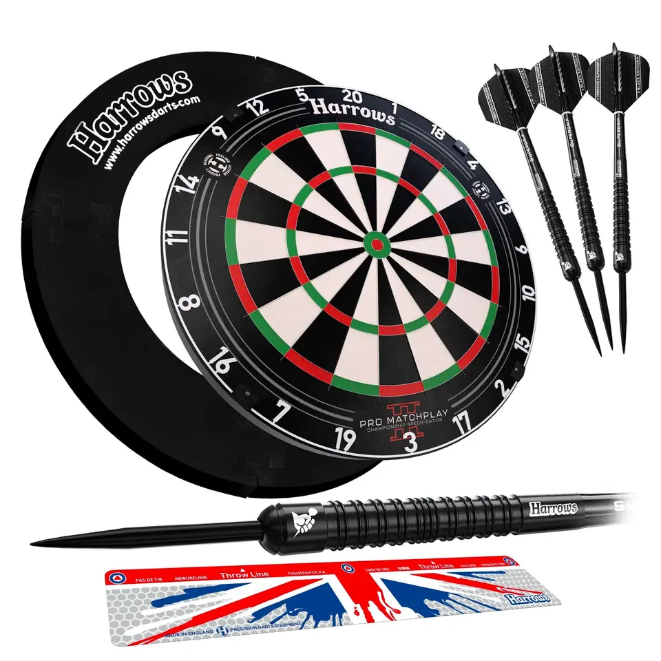 harrows-pro-matchplay-2-supergrip-black-edition-bundle-cible-surround-ligne image 1