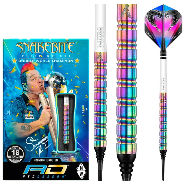 red-dragon-darts-peter-wright-snakebite-1-fl-chettes-pointe-souple image 1