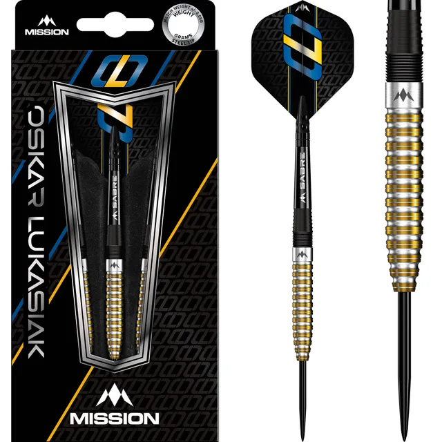mission-darts-oskar-lukasiak-steel-tip-95-tungst-ne-noir-or-pvd image 1