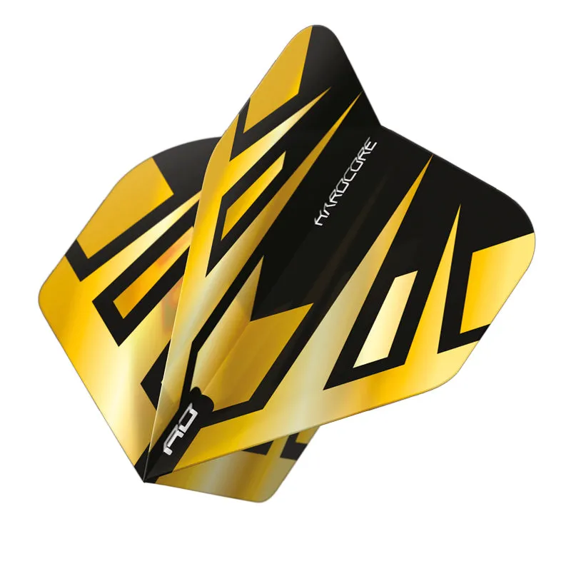 red-dragon-darts-hardcore-premium-gold-black-tribal-standard-ailettes-100-micron image 1