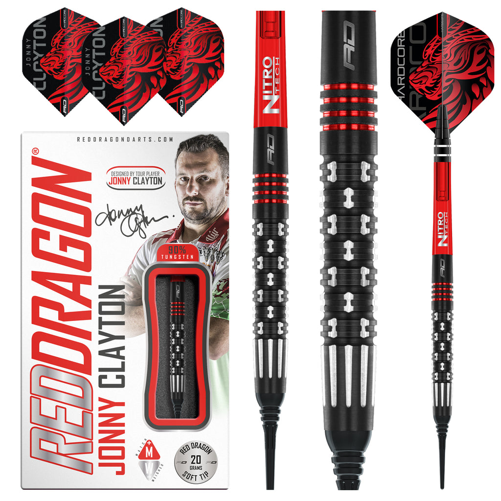 red-dragon-jonny-clayton-premier-league-se-soft-tip-fl-chettes-pointe-souple image 1