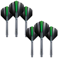 red-dragon-darts-hardcore-green-flash-tiges-vrx-flash-combo-ailettes-et-tiges image 2