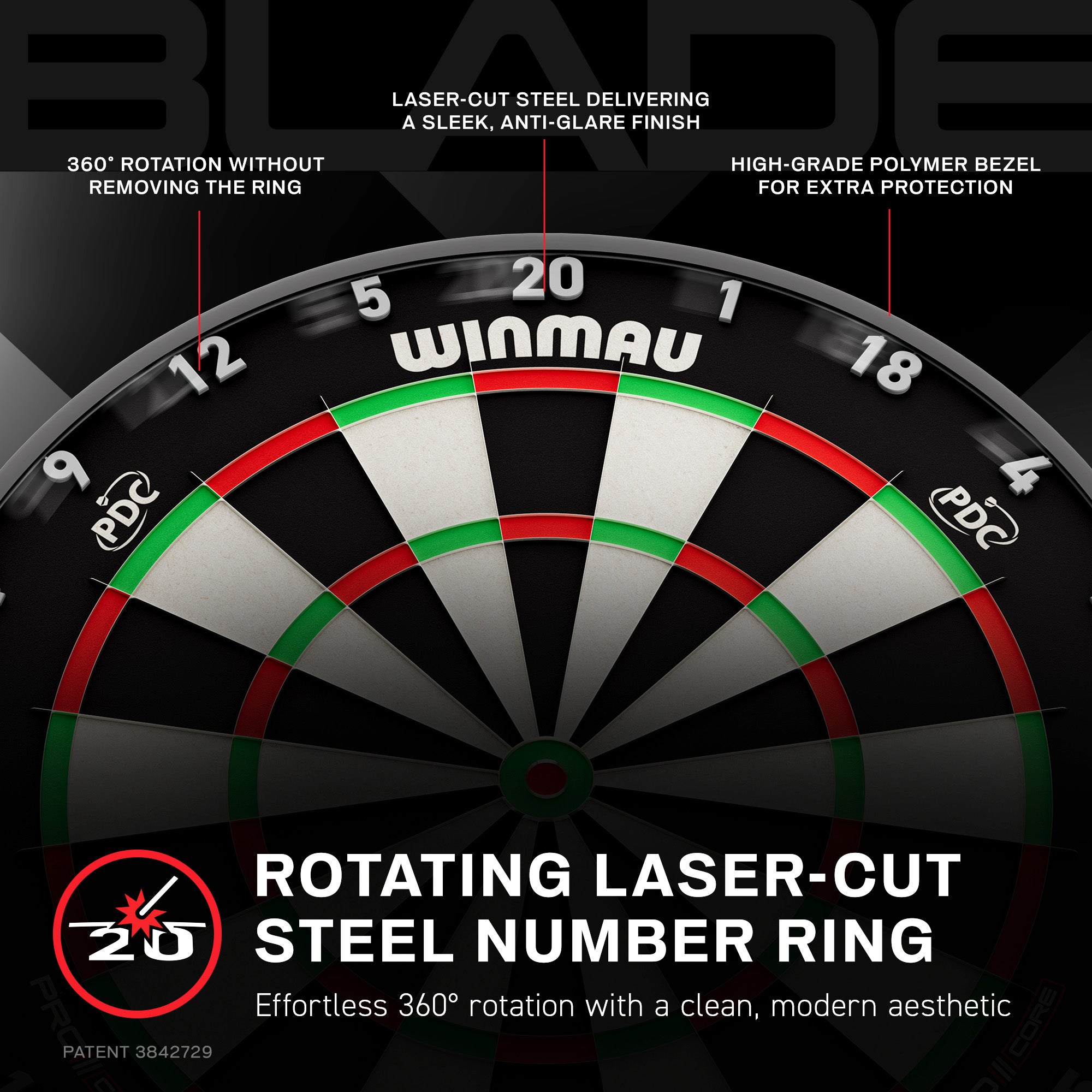 winmau-blade-x-official-pdc-cible-en-sisal image 8
