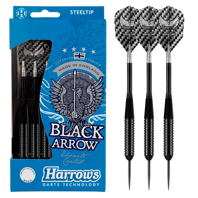 harrows-black-arrow-21gr-fl-chettes-steel-tip-laiton image 1