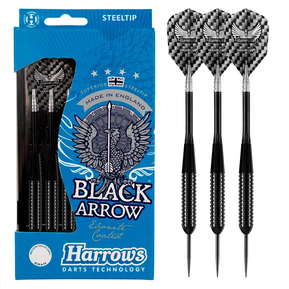 harrows-black-arrow-21gr-fl-chettes-steel-tip-laiton image 1