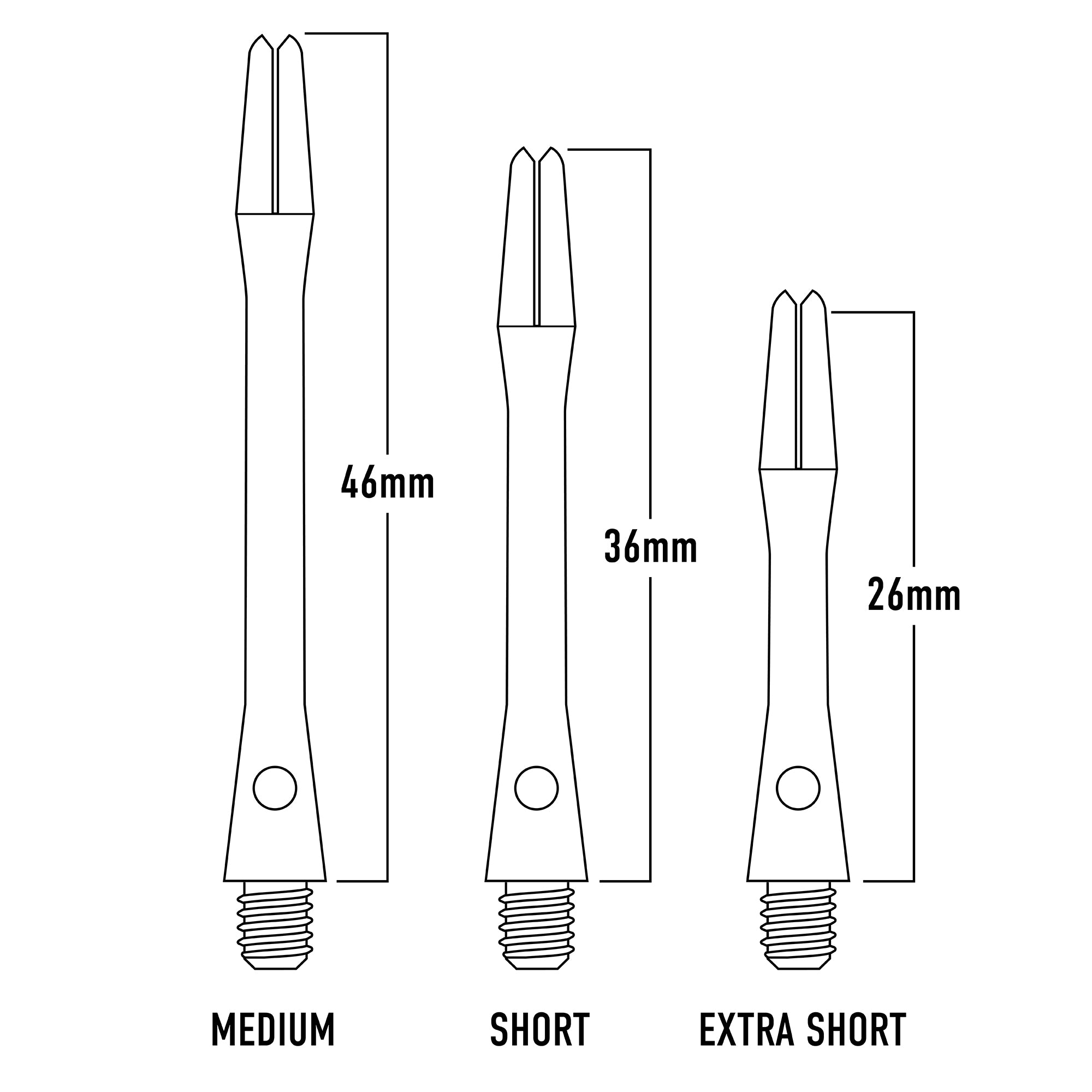harrows-aluminium-tiges-de-fl-chettes-lot-de-3 image 2