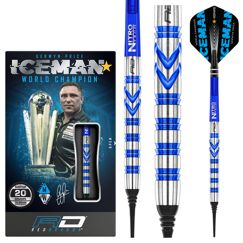 red-dragon-darts-gerwyn-price-blue-originals-fl-chettes-pointe-souple image 1