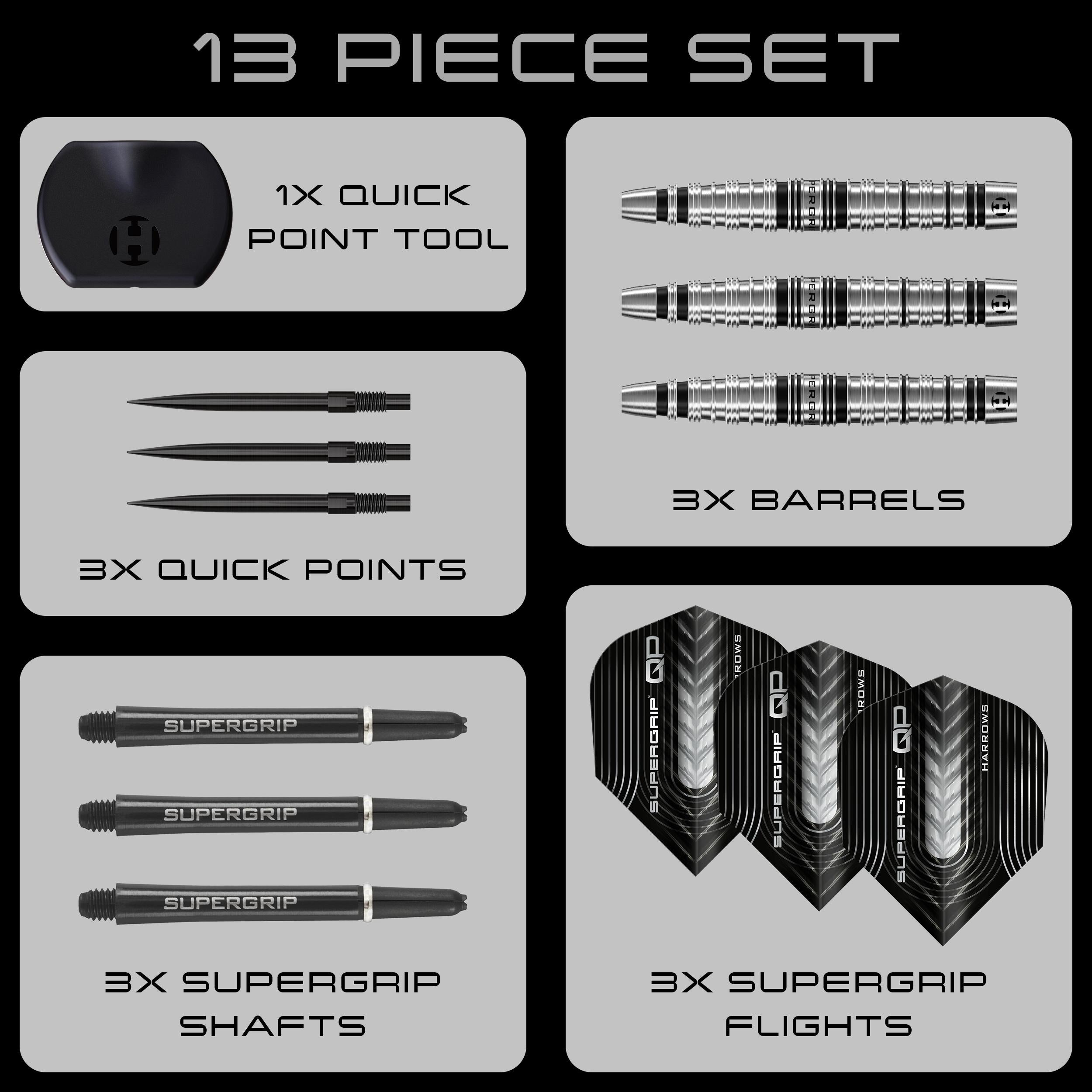 harrows-supergrip-qp-torpedo-90-quick-point-fl-chettes-steel-tip image 6