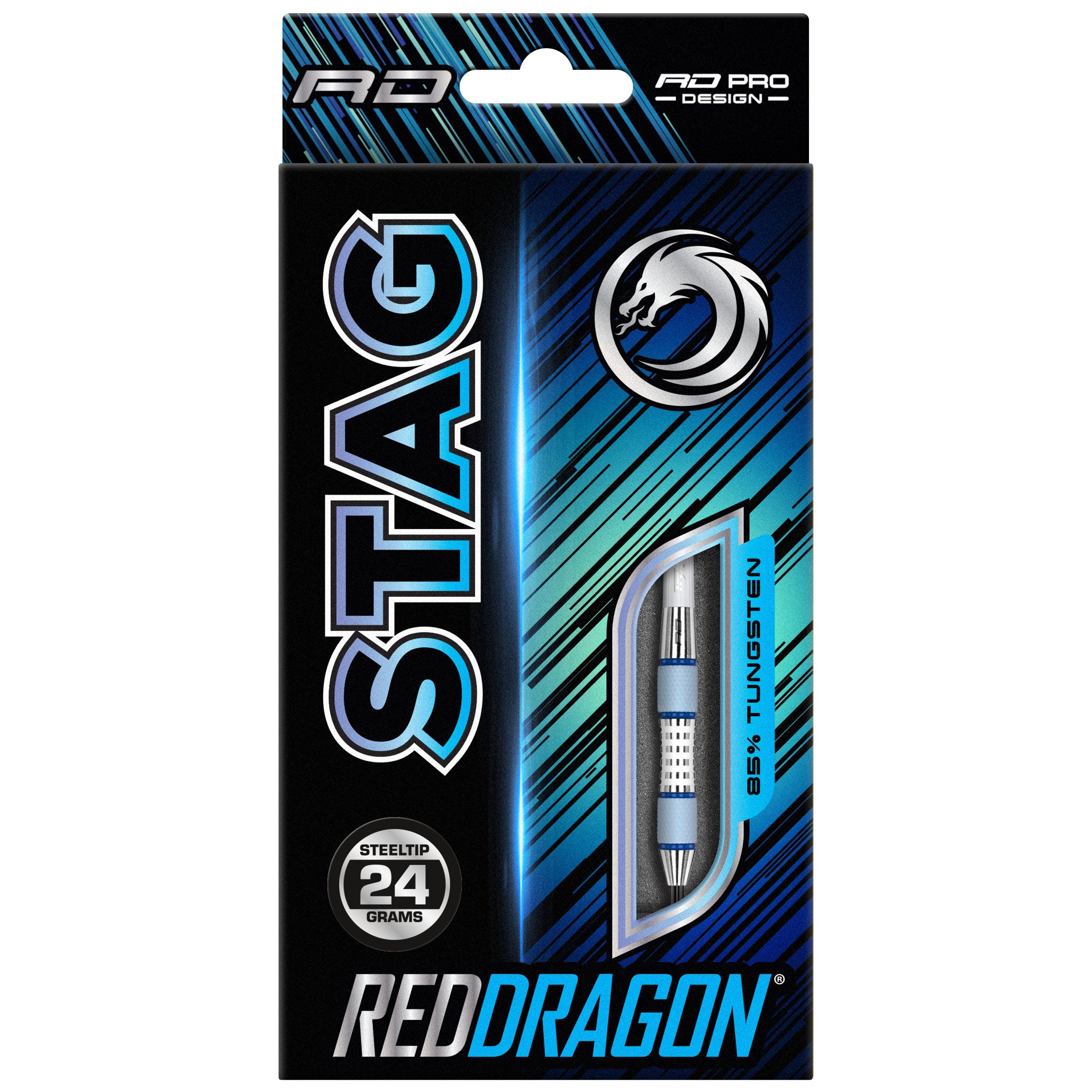 red-dragon-darts-stag-fl-chettes-bleu-blanc-gris image 4