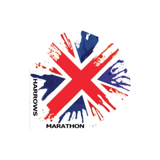 harrows-marathon-union-jack-paint-splat-ailettes-de-fl-chettes-100-microns-lot-d image 1