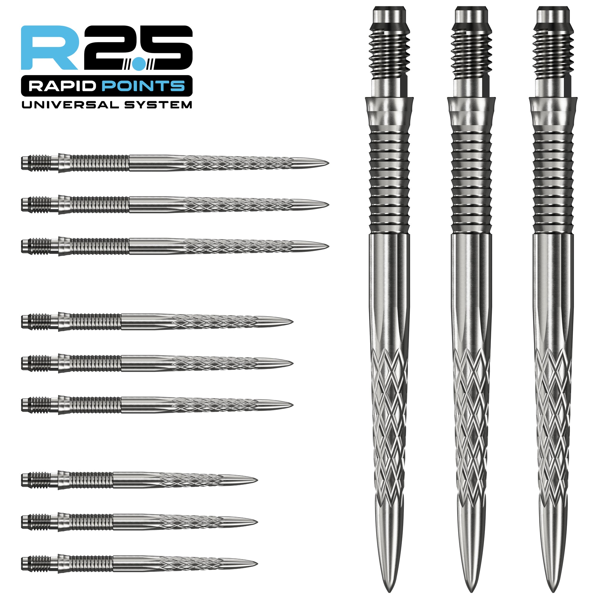 mission-darts-r2-5-rapid-pointes-acier-dsx-argent-30mm-35mm-40mm image 4