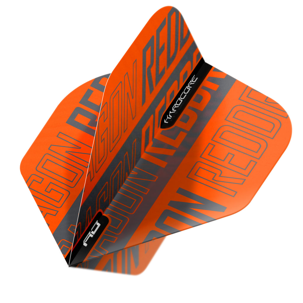 red-dragon-darts-hardcore-xt-orange-black-print-ailettes-standard image 1