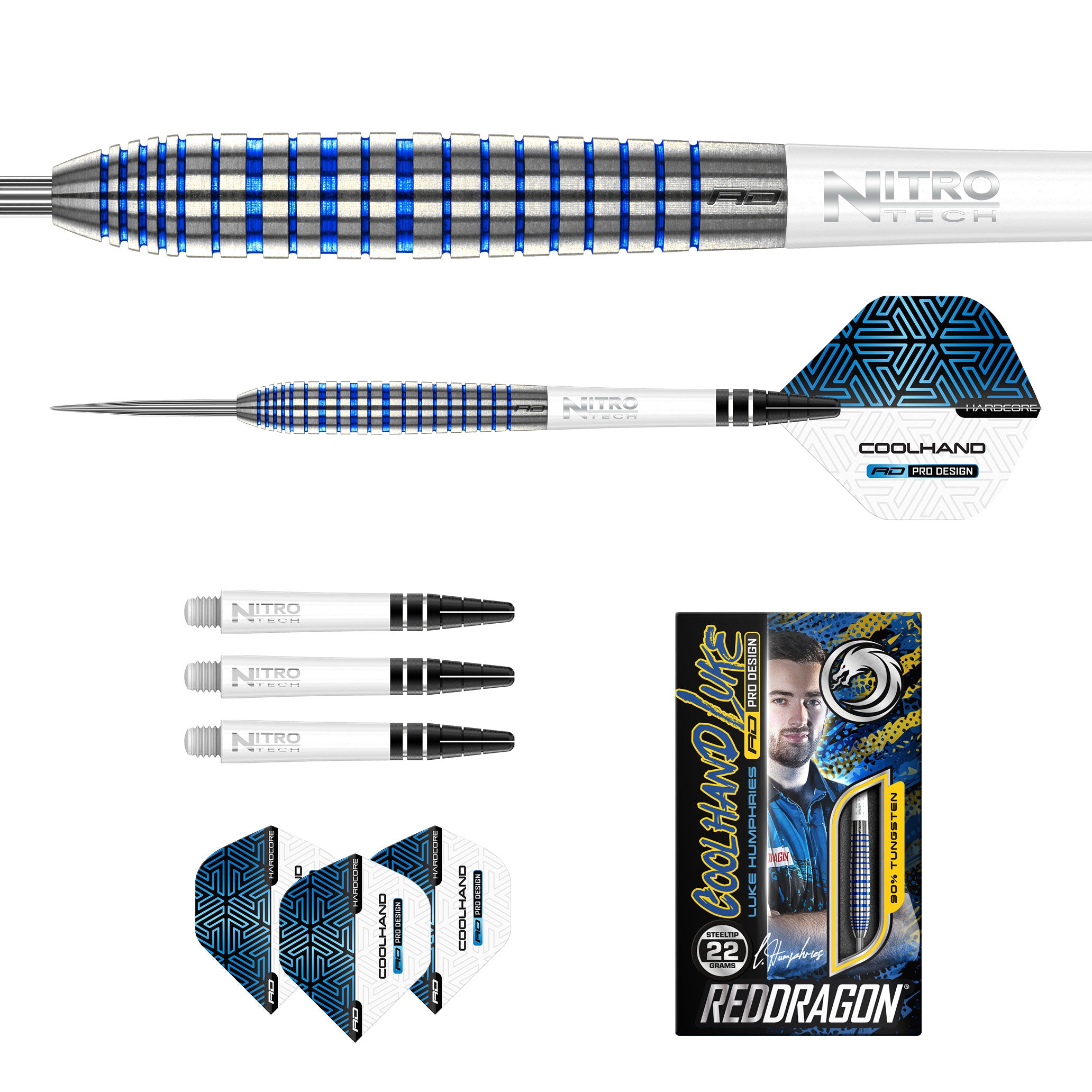 red-dragon-darts-luke-humphries-tx3-cool-blue-s-e-fl-chettes-sign-es image 5
