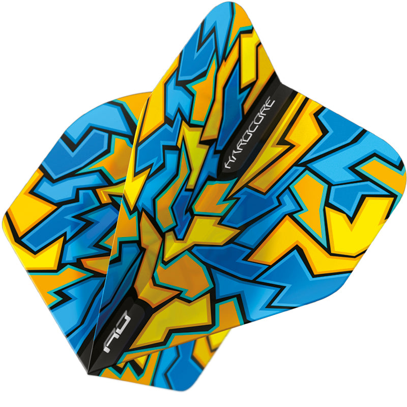 red-dragon-darts-blue-crackle-hardcore-radical-standard-ailettes image 1