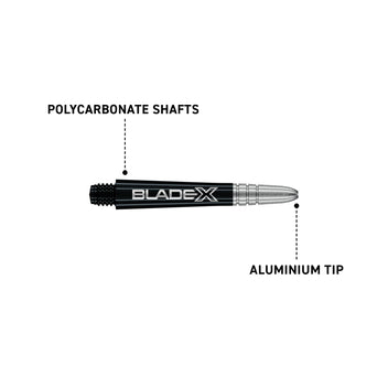 winmau-blade-x-vecta-tiges-intermediate-noir-et-argent-lot-de-3 image 3