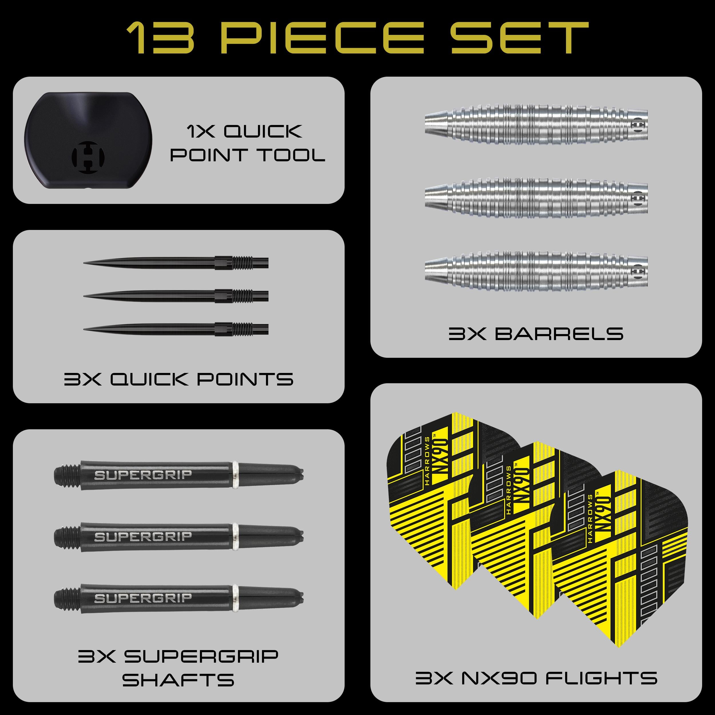 harrows-nx90-bomb-90-quick-point-fl-chettes-pointe-acier image 6
