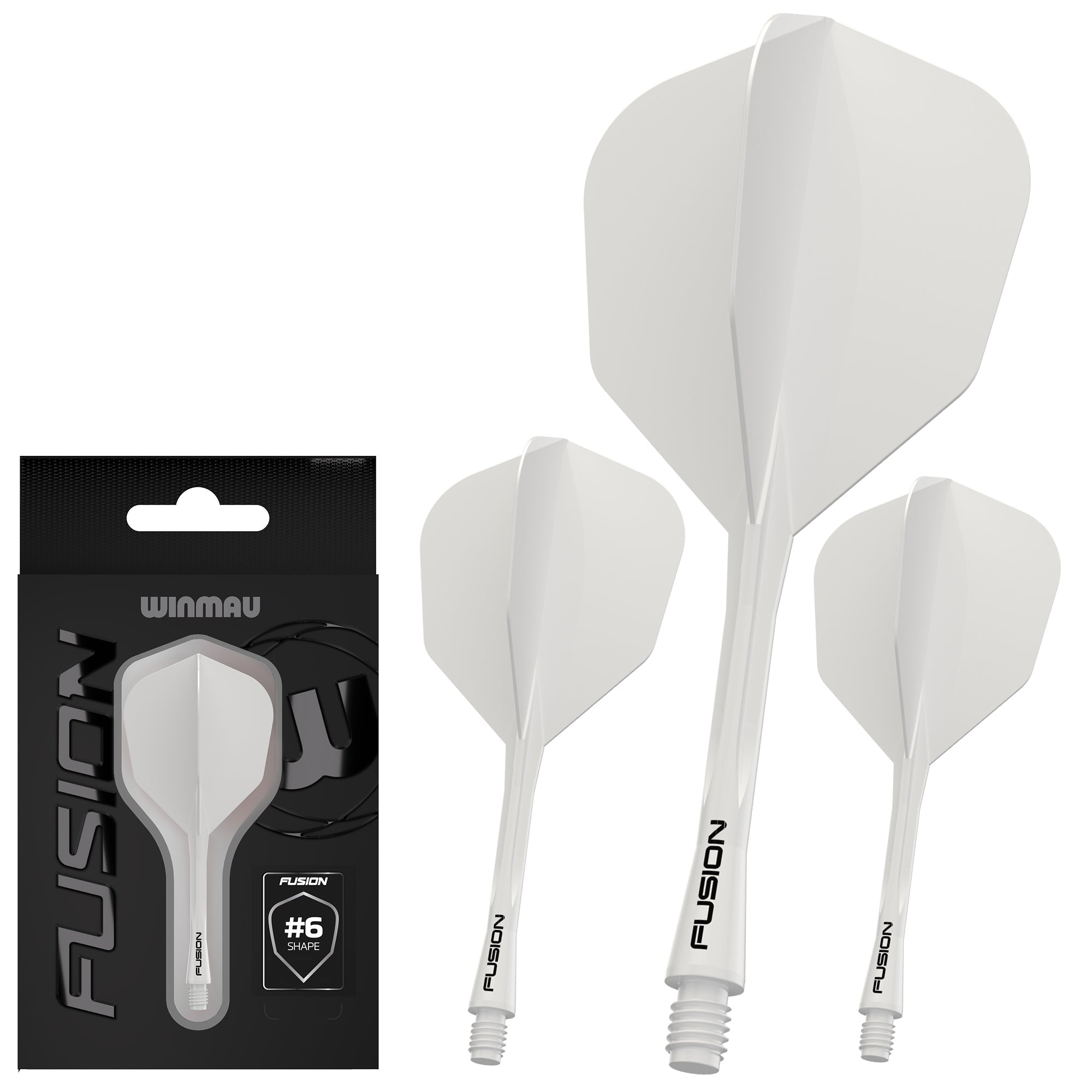 winmau-fusion-blanc-solide-transparent-court-6-vol-et-shaft-int-gr-s image 1