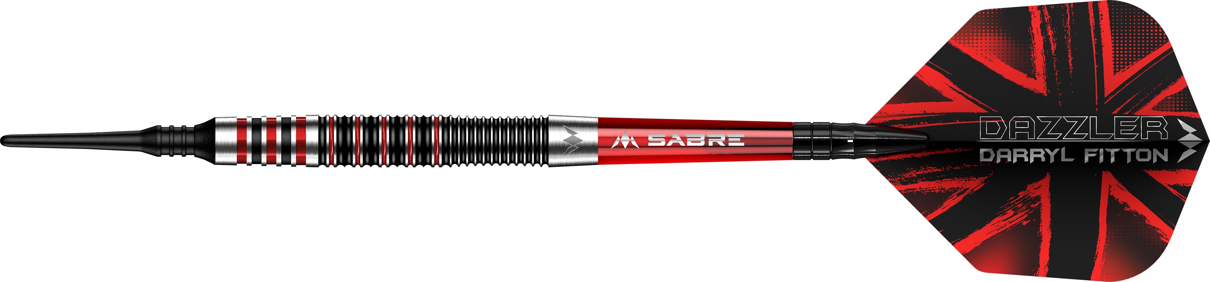 mission-darryl-fitton-the-dazzler-fl-chettes-soft-tip-18g-noir-et-rouge-lectro image 2