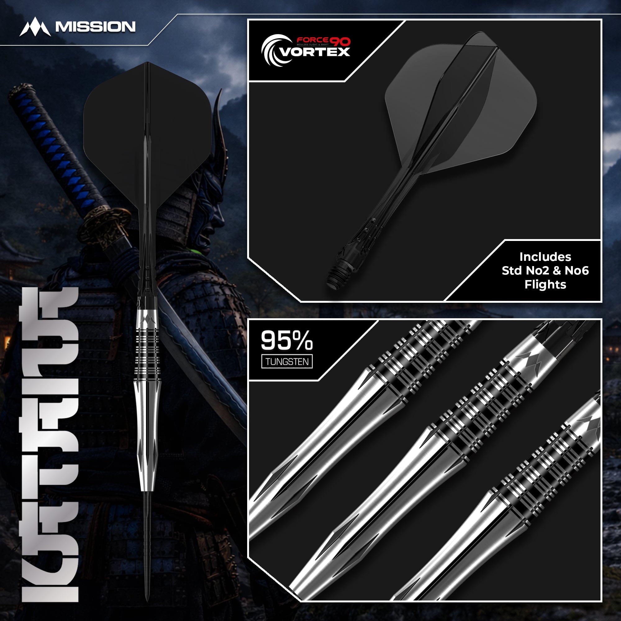 mission-darts-katana-fl-chettes-pointe-acier-tungst-ne-95-22g image 8