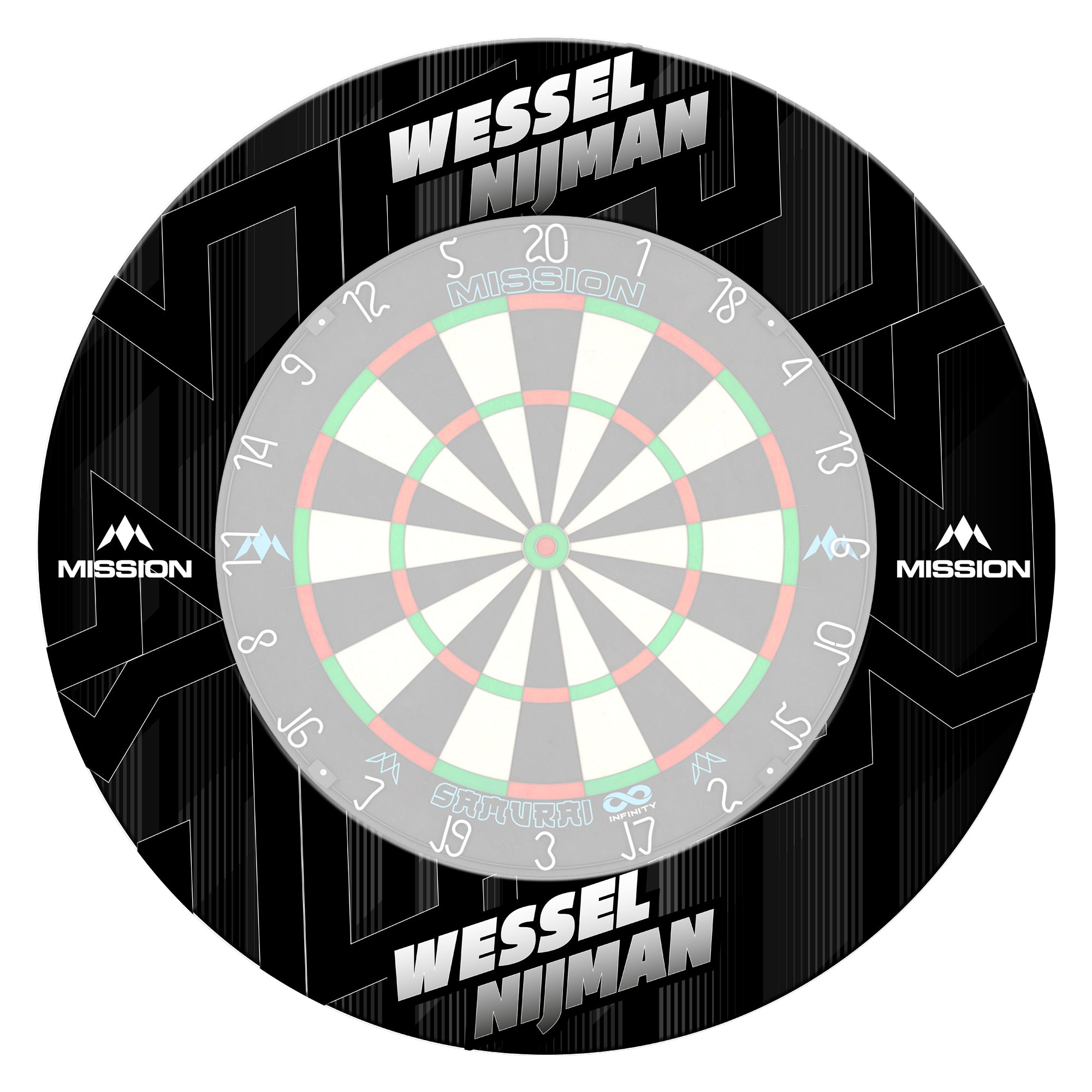 mission-darts-wessel-nijman-contour-de-cible-en-polym-re-logo-joueur image 1