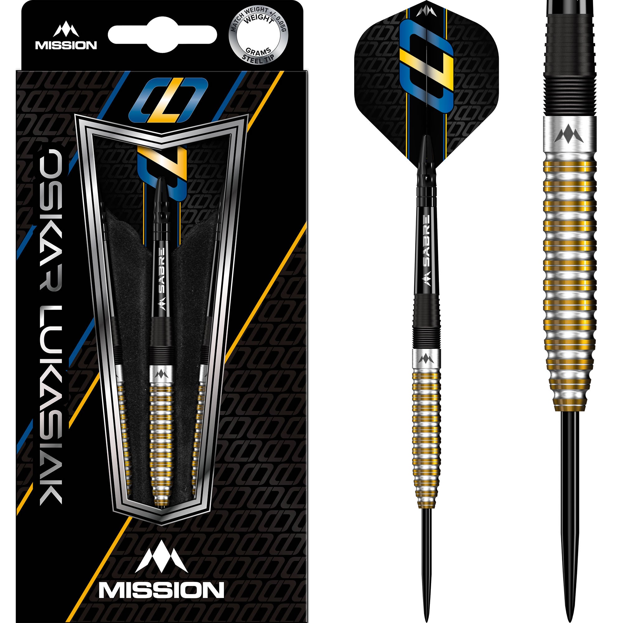 mission-darts-oskar-lukasiak-steel-tip-95-tungst-ne-noir-or-pvd image 1