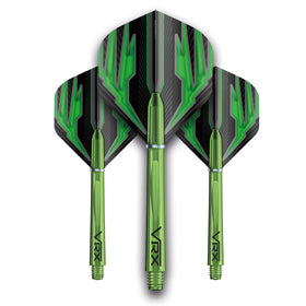 red-dragon-darts-flight-shaft-combo-vrx-green-lot-ailettes-tiges image 4