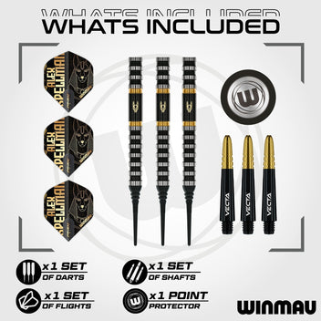 winmau-alex-spellman-soft-tip-fl-chettes-pointe-souple-90-tungst-ne image 2