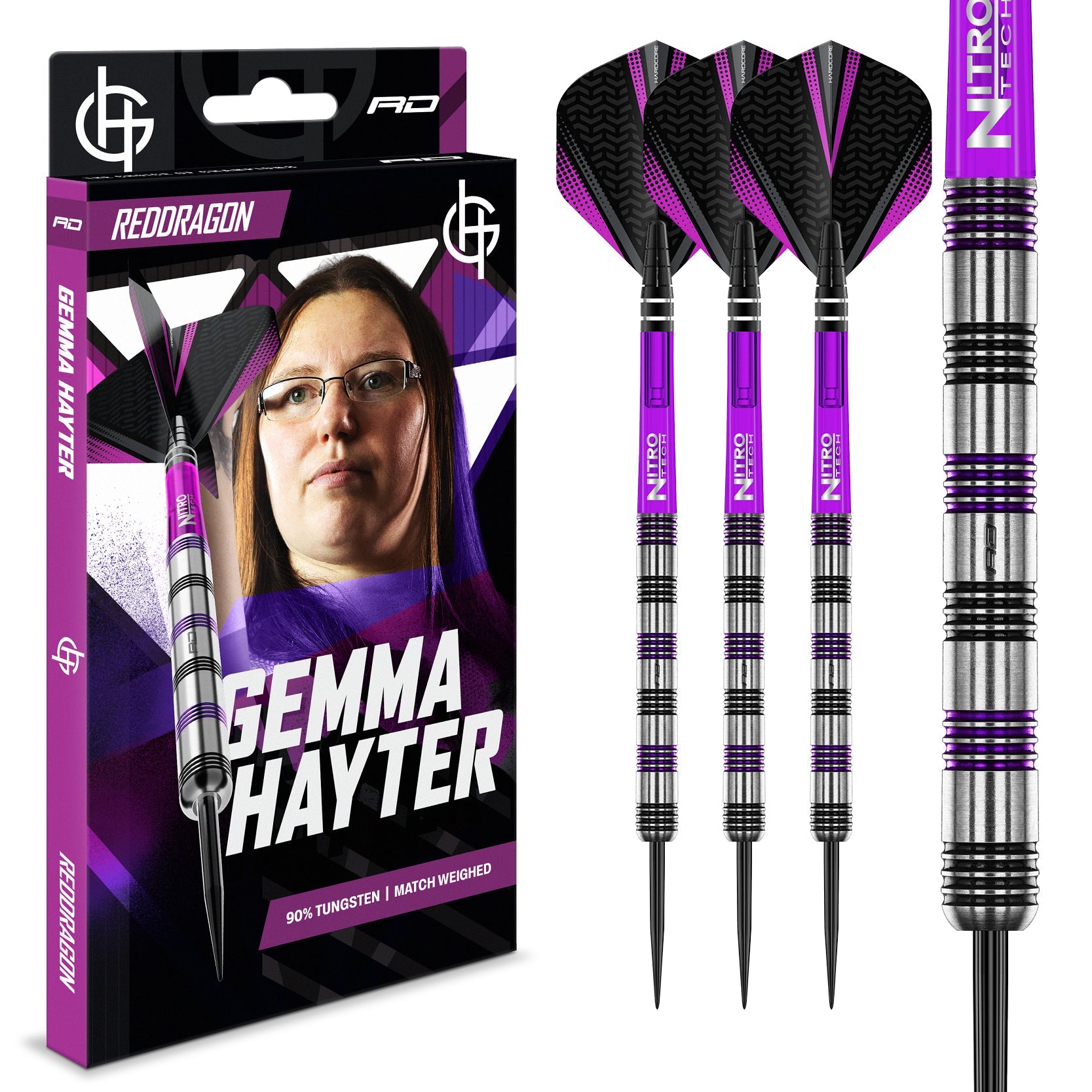 red-dragon-darts-gemma-hayter-fl-chettes-acier-90-tungst-ne-parall-le image 1