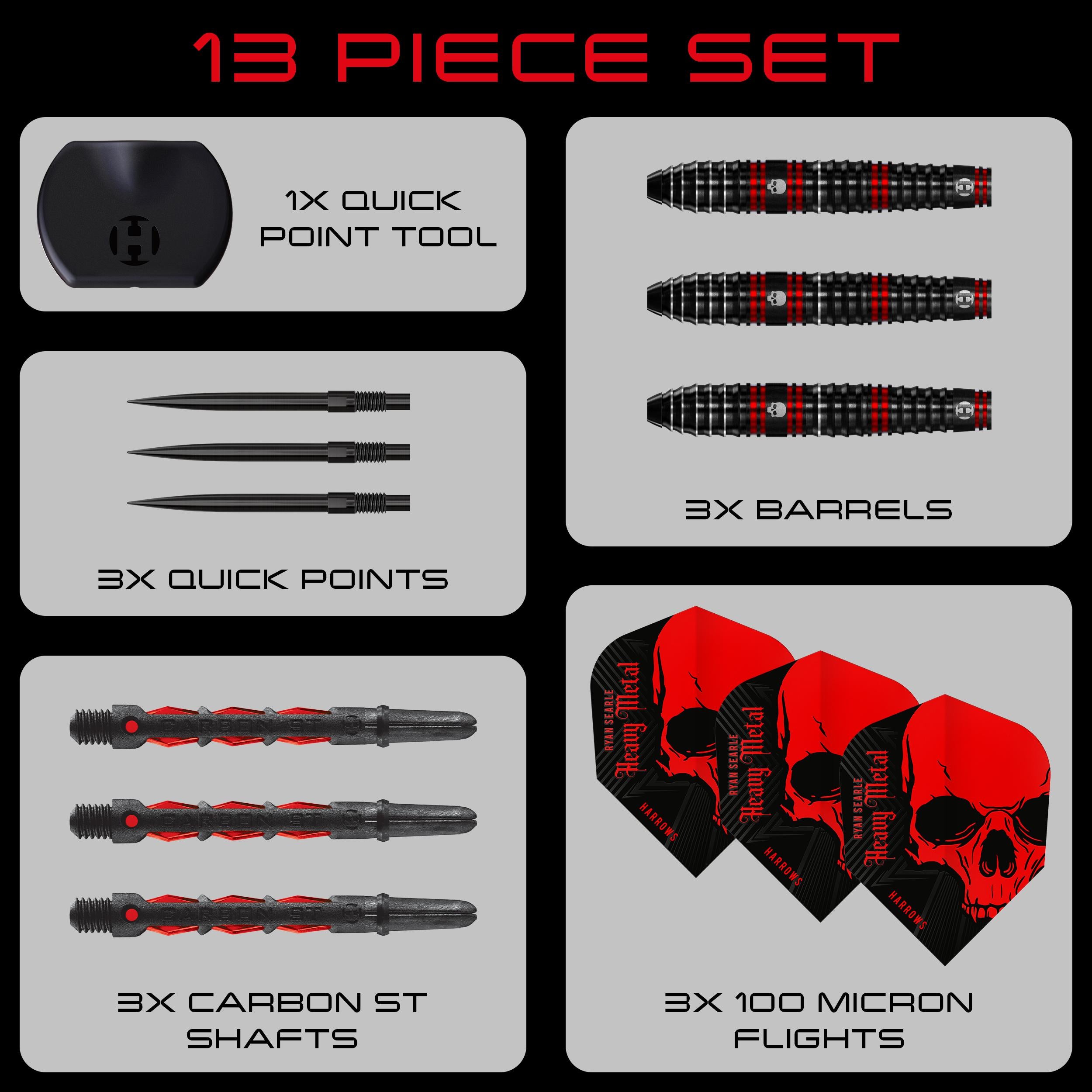 harrows-ryan-searle-series-1-90-fl-chettes-pointe-acier-quick-point image 7