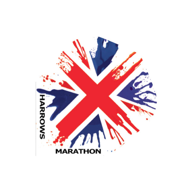 harrows-marathon-union-jack-paint-splat-ailettes-de-fl-chettes-100-microns-lot-d image 1