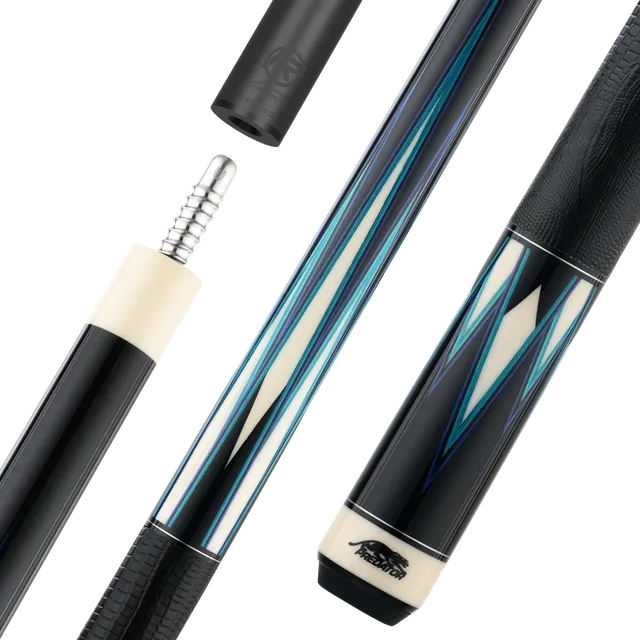 predator-true-splice-16-queue-de-billard-eb-ne-points-bleu-teal-wrap-cuir image 1