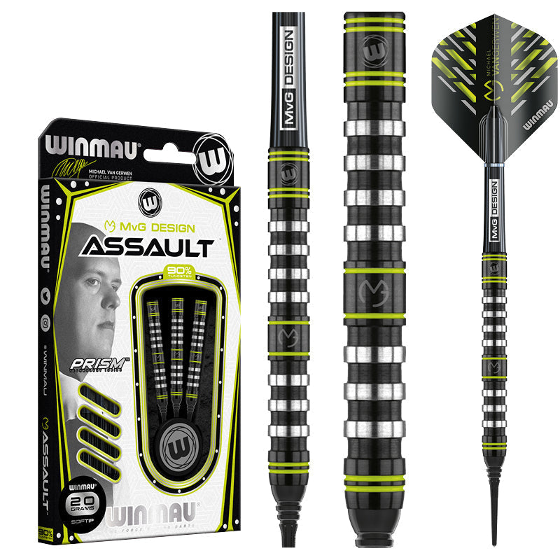 winmau-mvg-assault-fl-chettes-pointe-souple-soft-tip image 1