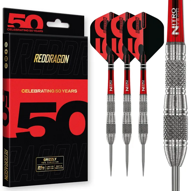 red-dragon-darts-grizzly-4-fl-chettes-pointe-acier-90-tungst-ne image 1