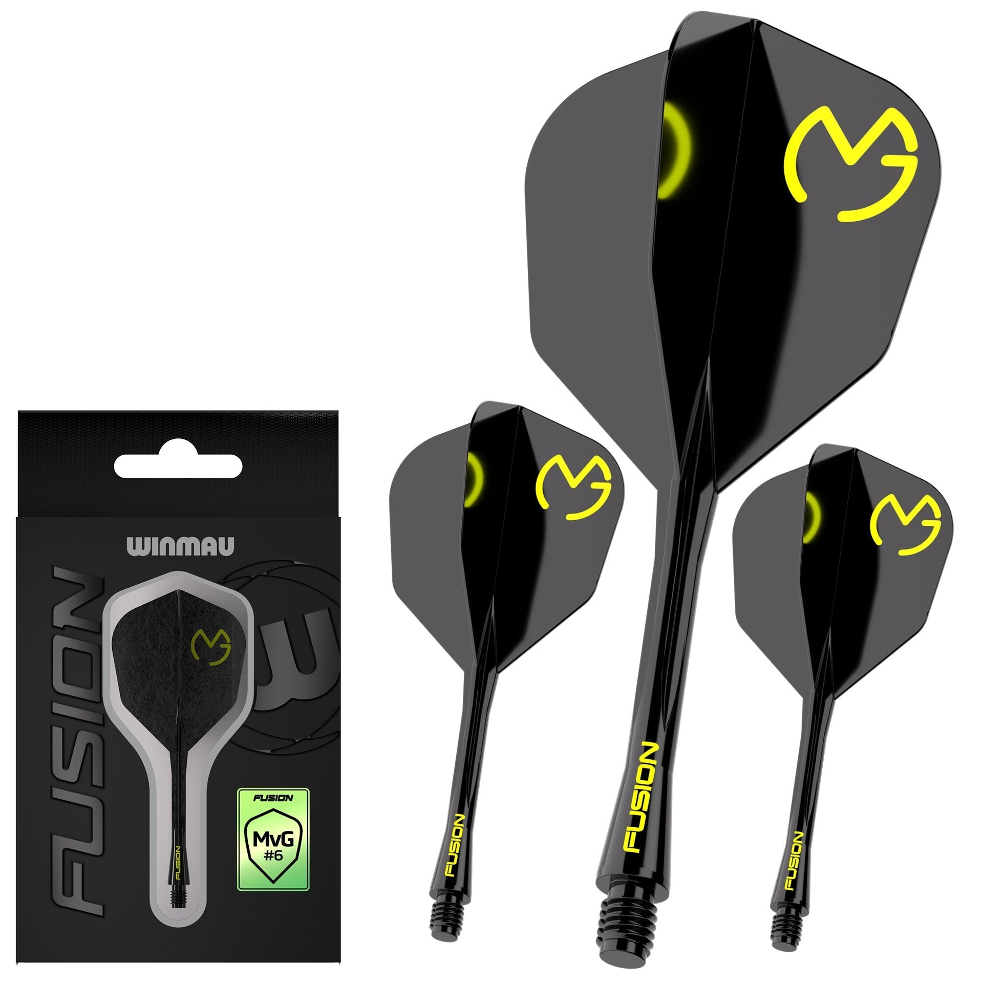 winmau-fusion-6-mvg-black-green-tiges-et-ailettes-int-gr-es image 1