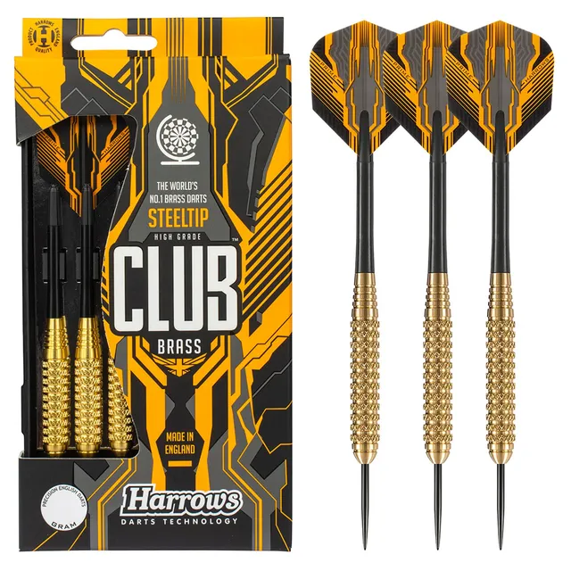 harrows-club-brass-23gk-steel-tip-jeu-de-3-fl-chettes image 1