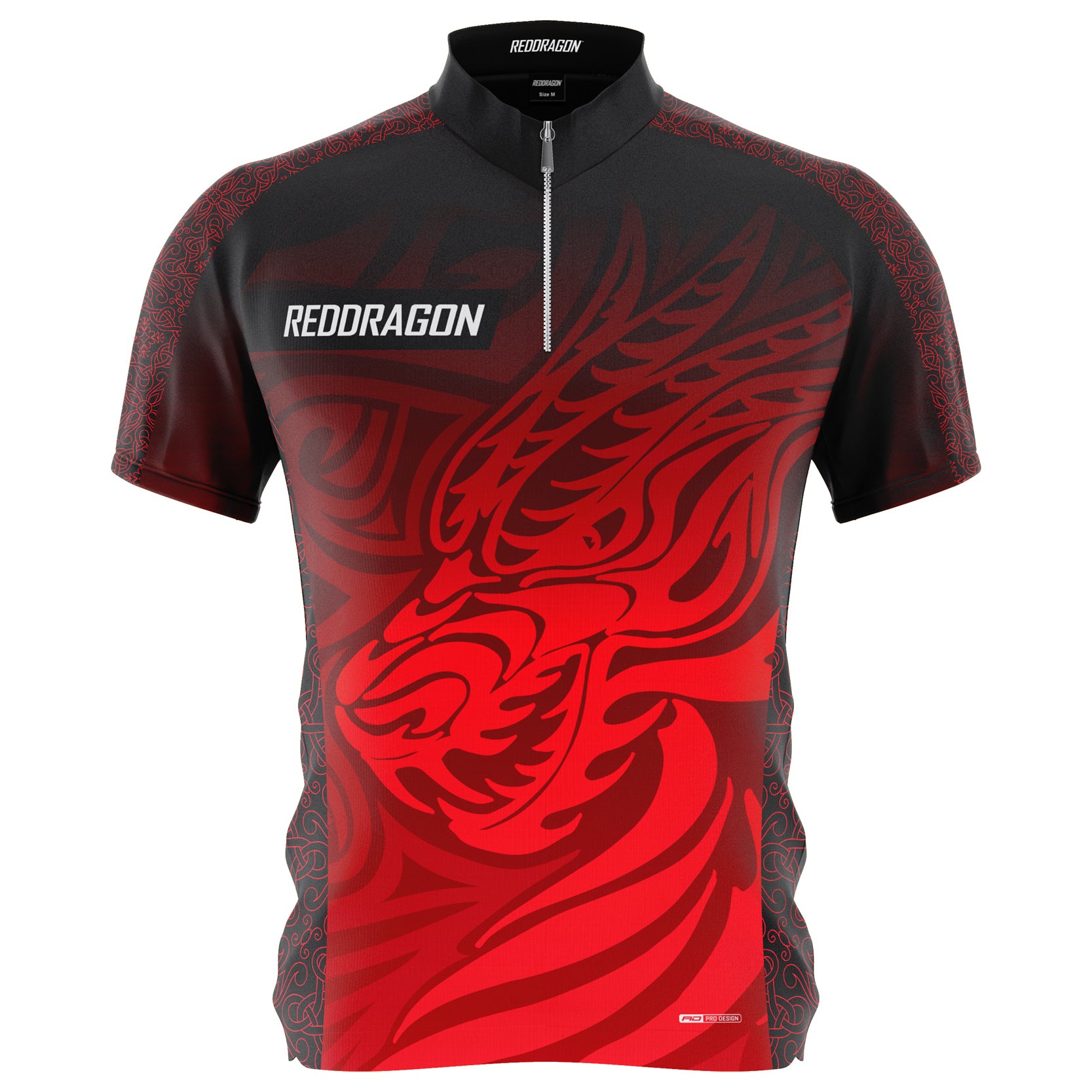 red-dragon-jonny-clayton-limited-edition-tour-polo-noir-dragon-tribal image 1