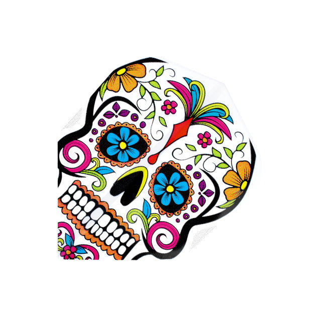 harrows-quadro-coloured-skull-ailettes-de-fl-chettes image 1
