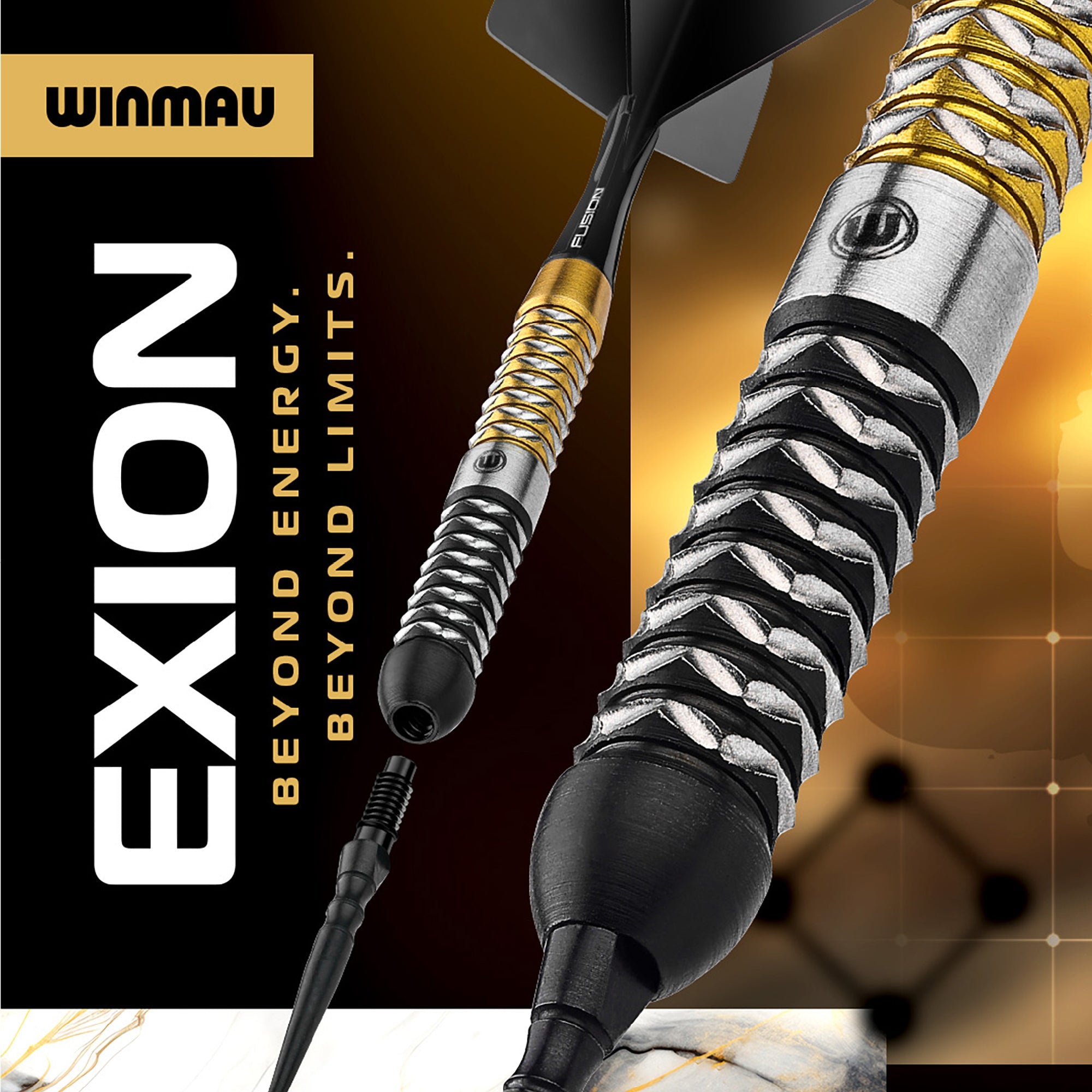 winmau-exion-switch-point-parallel-fl-chettes-steeltip-noir-et-or image 4