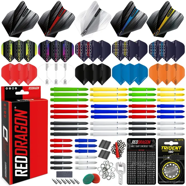 red-dragon-darts-custom-fit-pack-200-pi-ces-kit-accessoires-fl-chettes image 1
