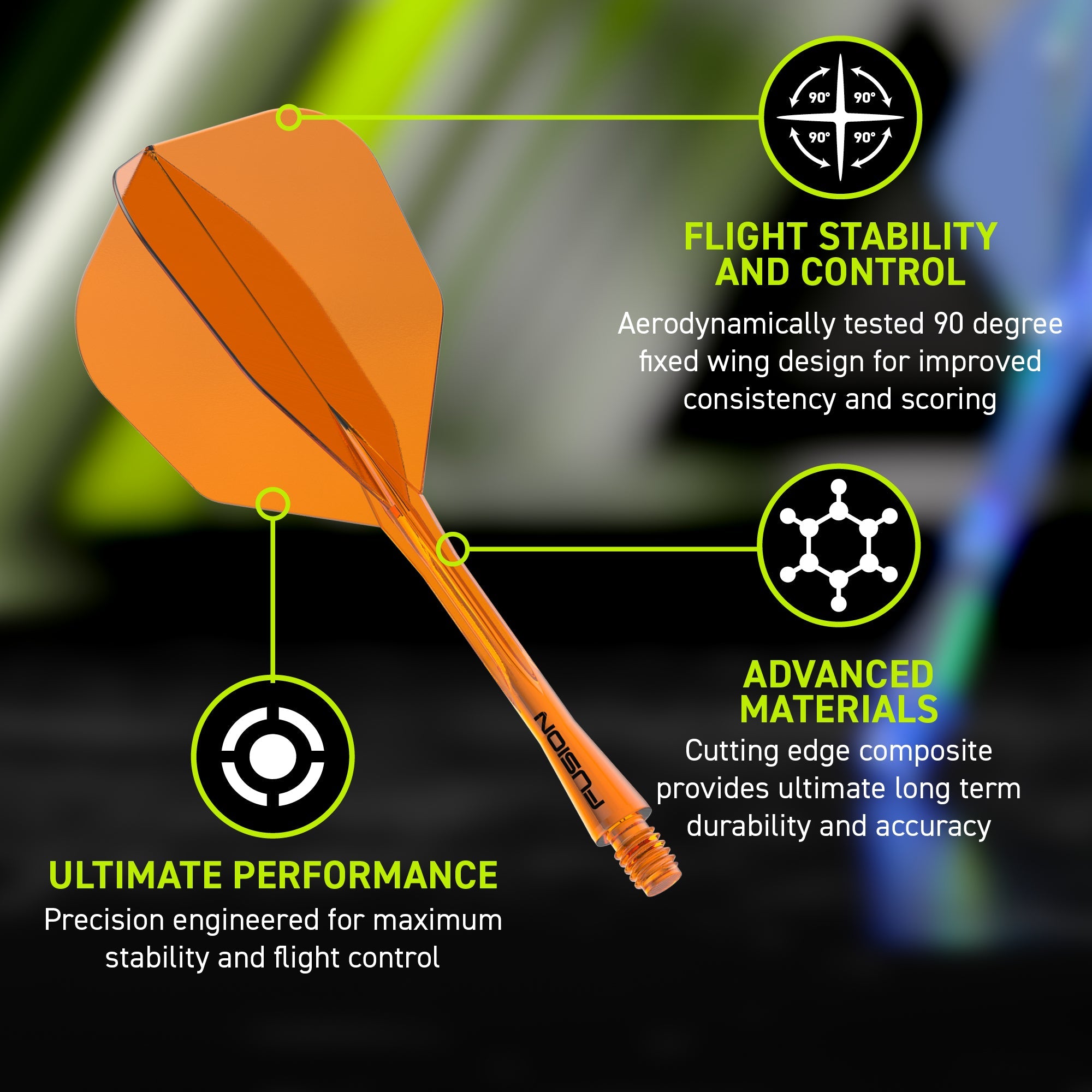 winmau-fusion-integrated-flight-shaft-6-orange-transparent-short image 4