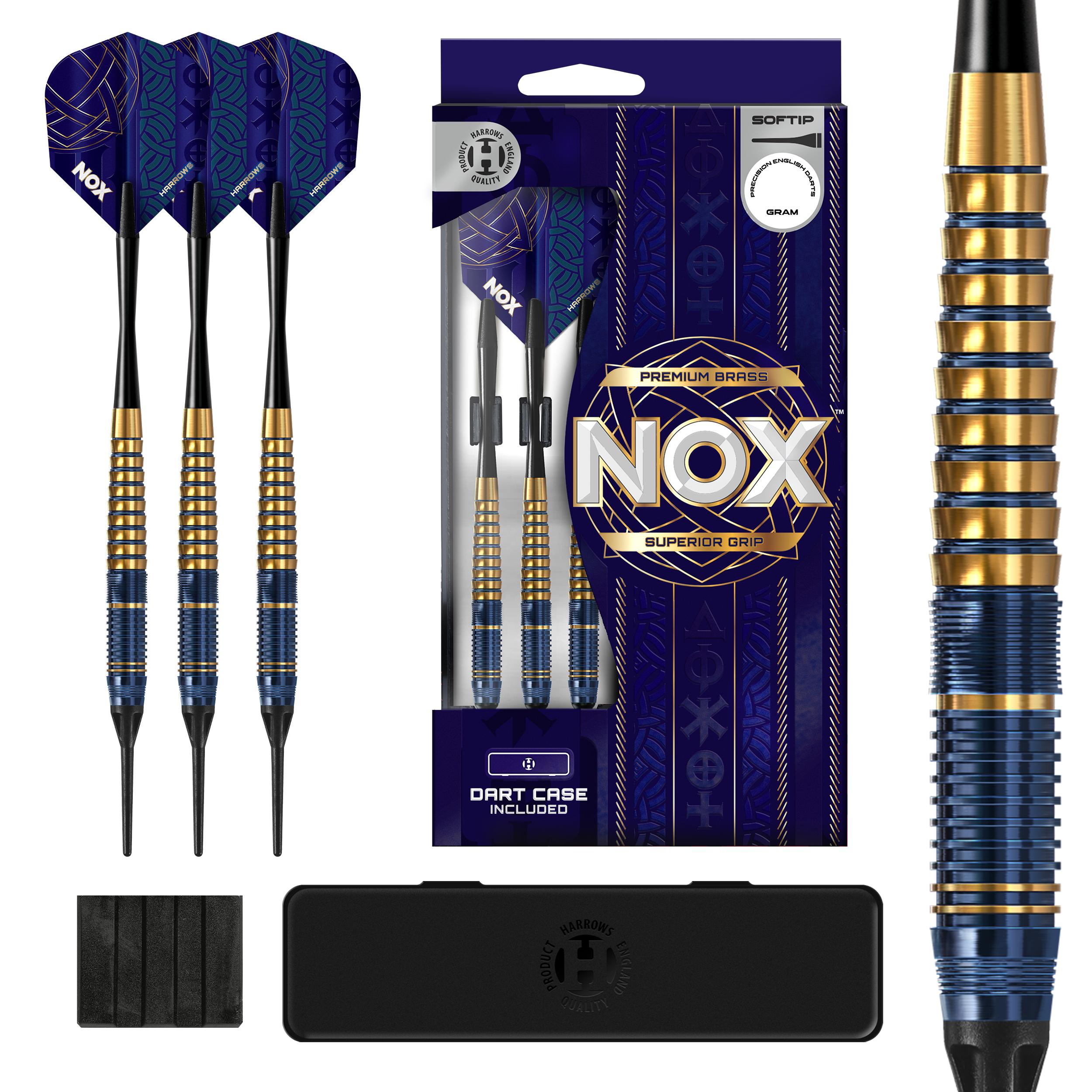 harrows-nox-fl-chettes-pointe-souple-laiton-bleu-et-or image 1