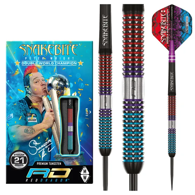 red-dragon-darts-peter-wright-snakebite-spirit-fl-chettes-acier-triple-taillage image 1