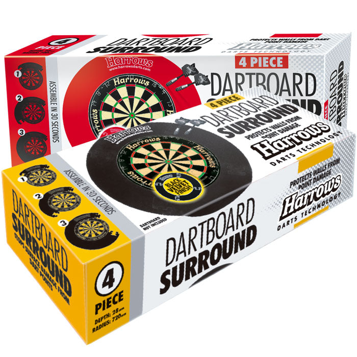 harrows-dartboard-surround-4-pi-ces-protection-murale-noire image 4