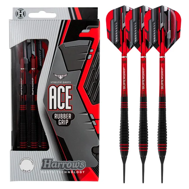 harrows-ace-fl-chettes-pointe-souple-grip-caoutchouc image 1